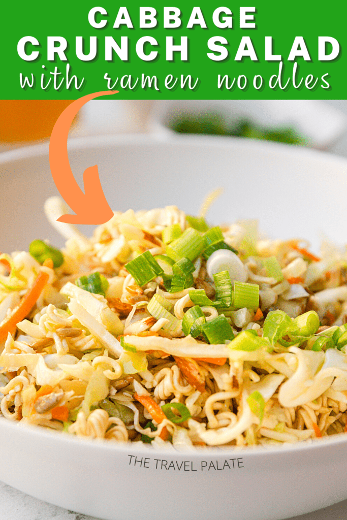 cabbage crunch salad pin image