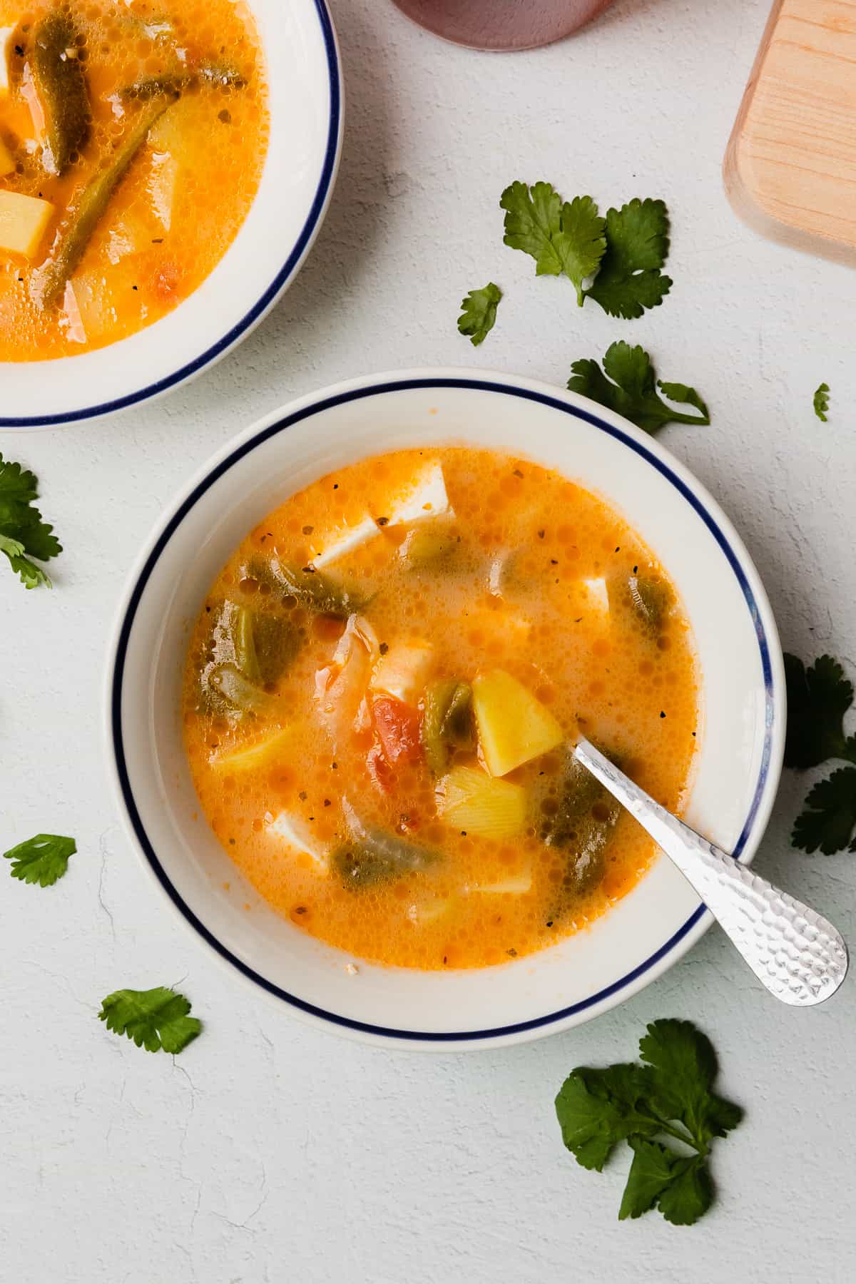 a bowl of homemade caldo de queso soup