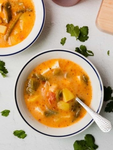 a bowl of homemade caldo de queso soup