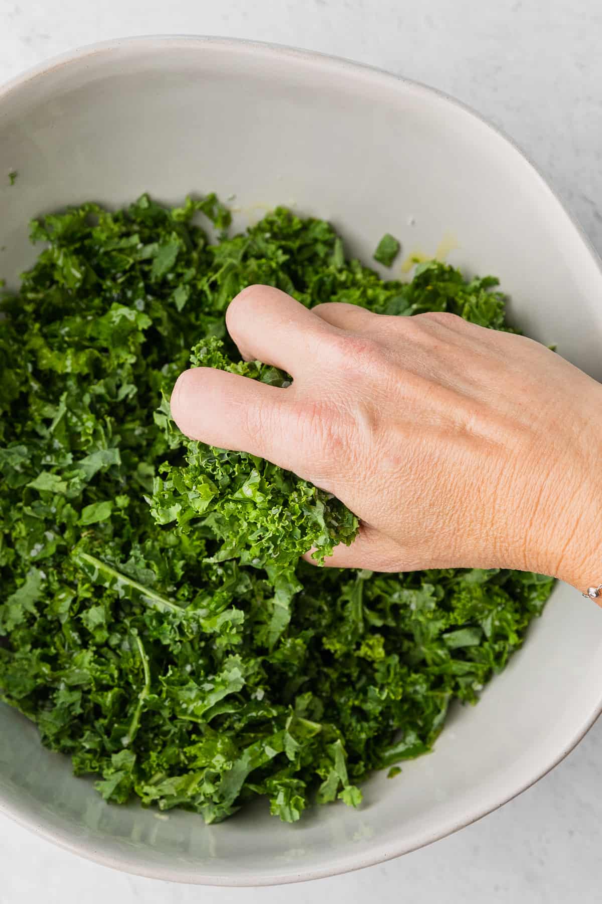 massage kale for the recipe