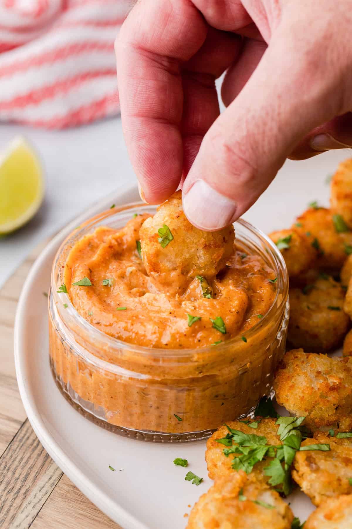 creamy cajun sauce as a dip