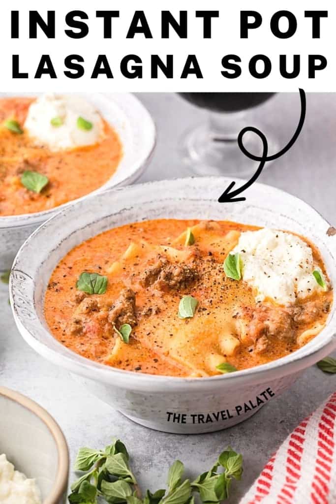 instant pot lasagna soup pinterst pin