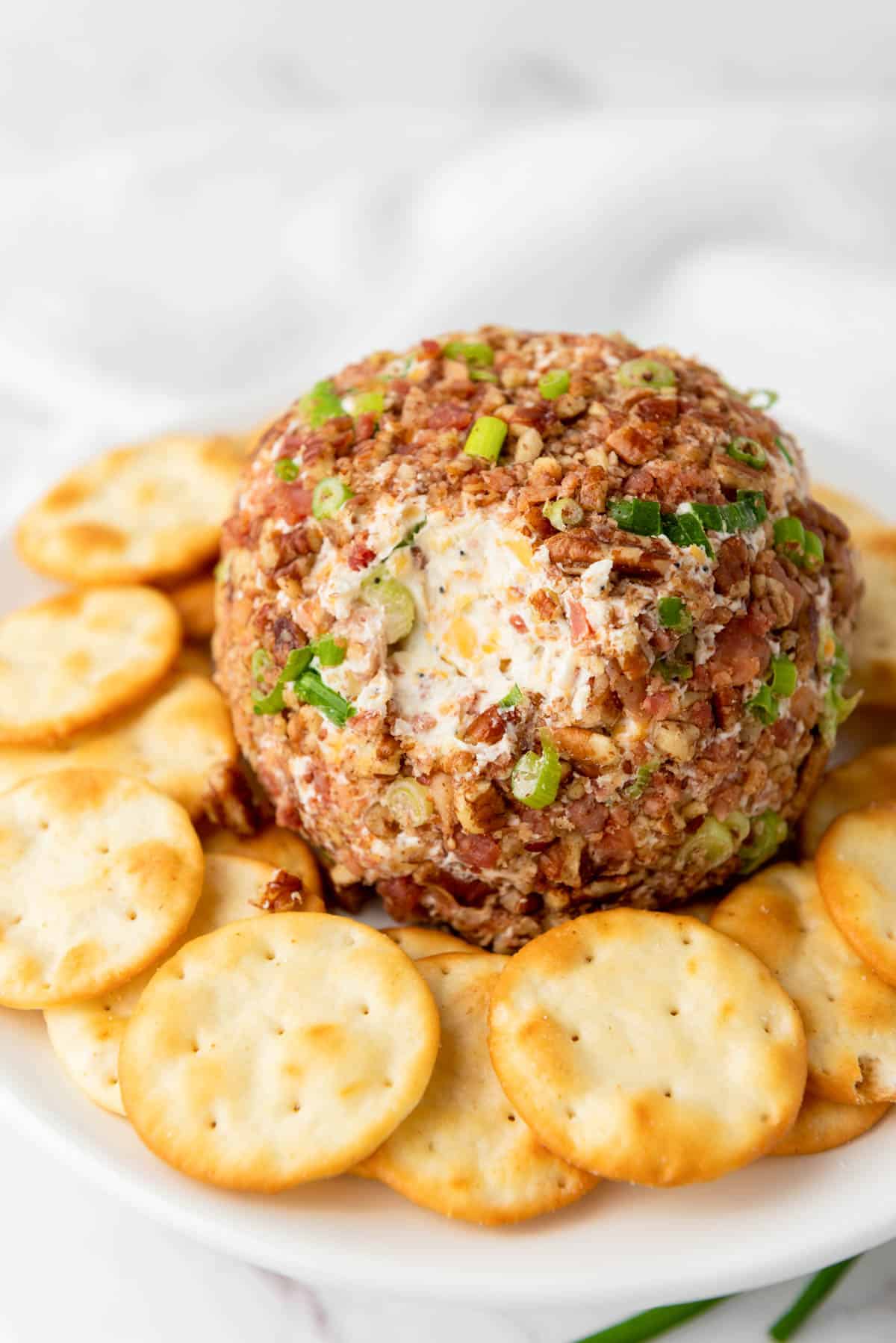 holiday cheese ball recipe partially eaten