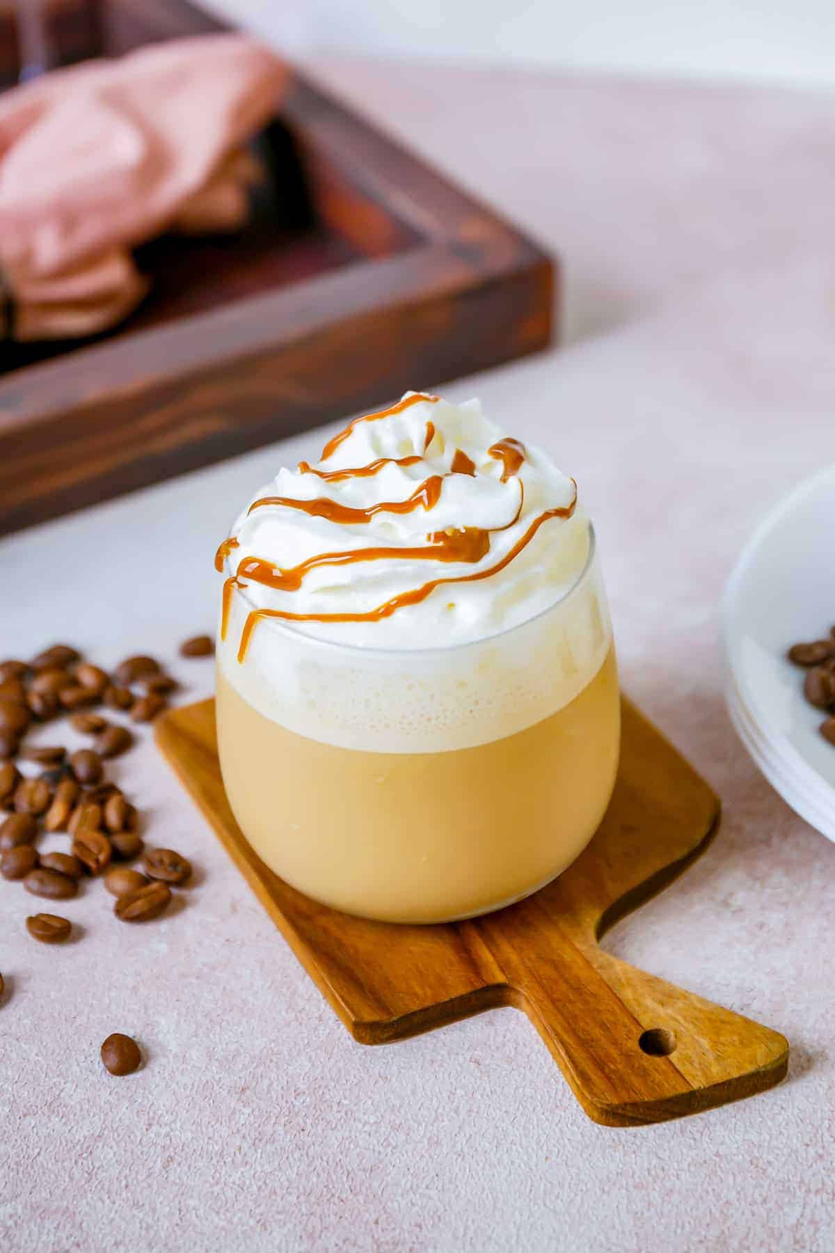 a festive coffee drink