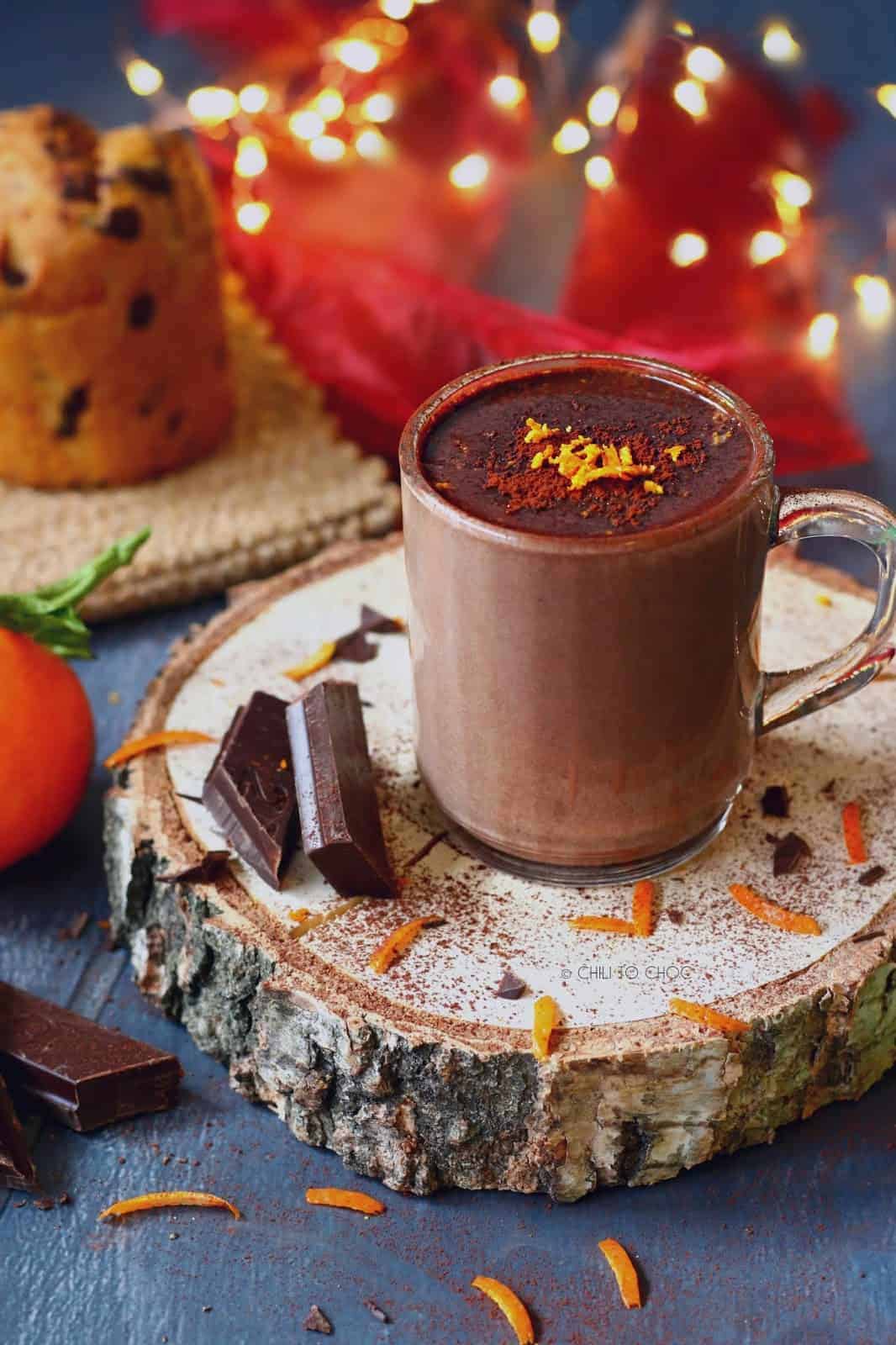 a festive chocolate drink