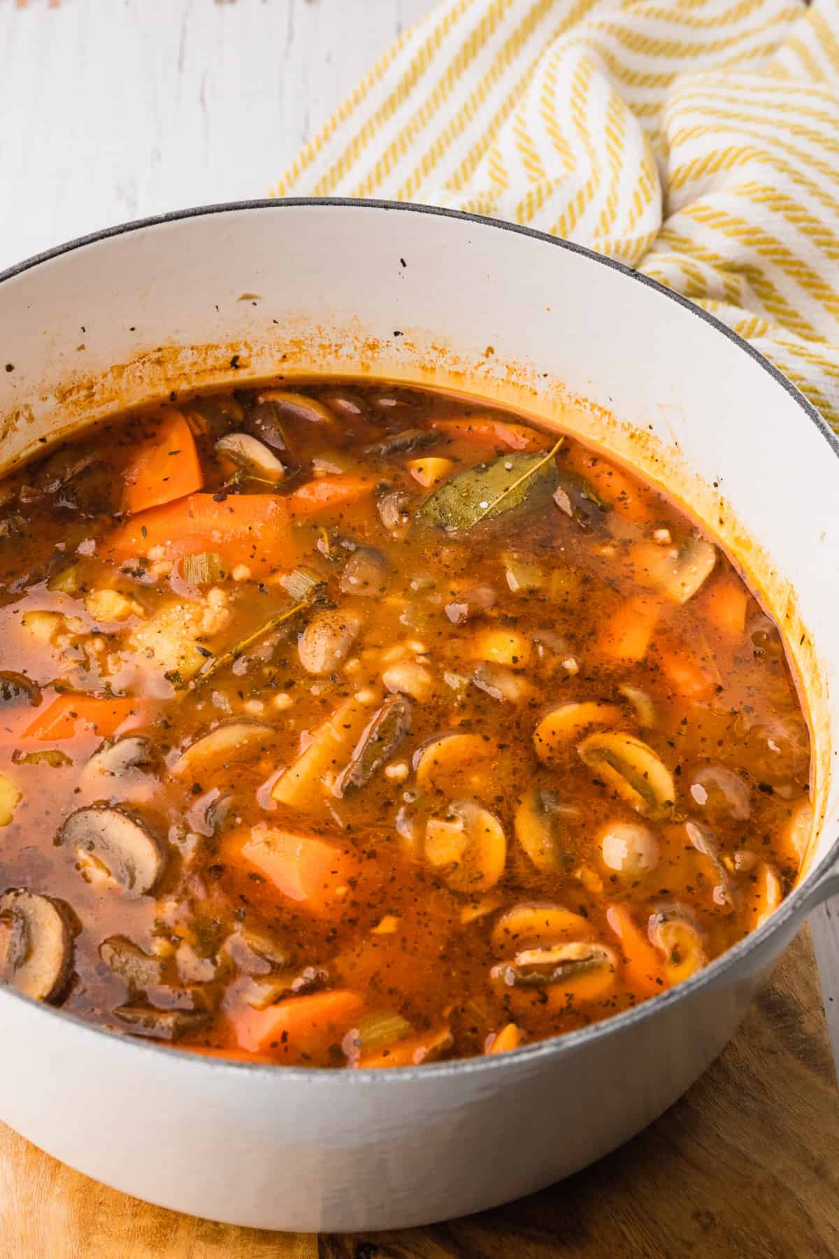 vegetable stew after simmering