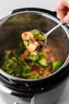 the instant pot chicken and broccoli recipe completed