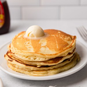 a stack of copycat McDonald's pancakes