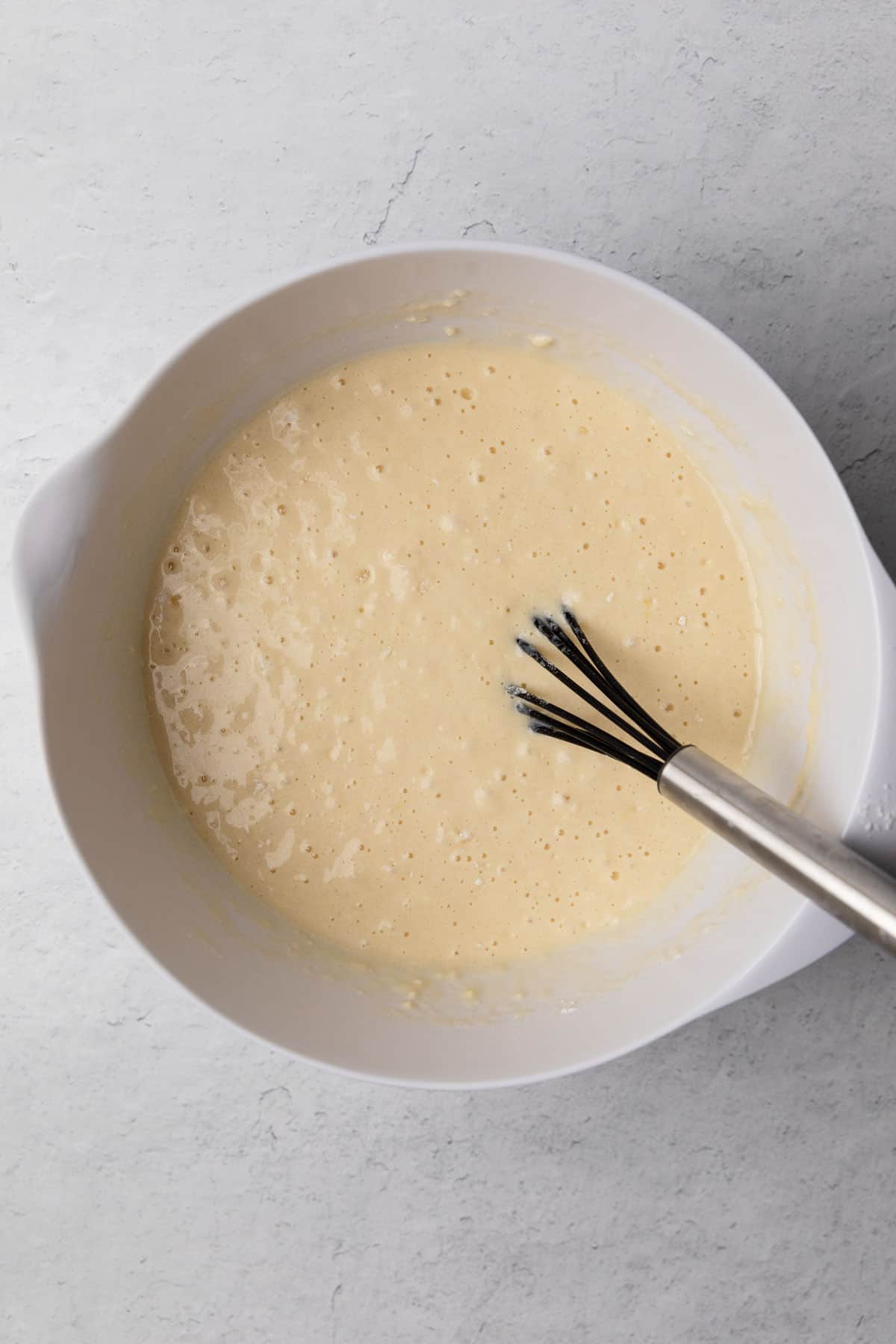 making pancake batter