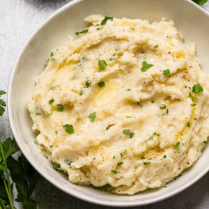 the completed air fryer mashed potato recpe