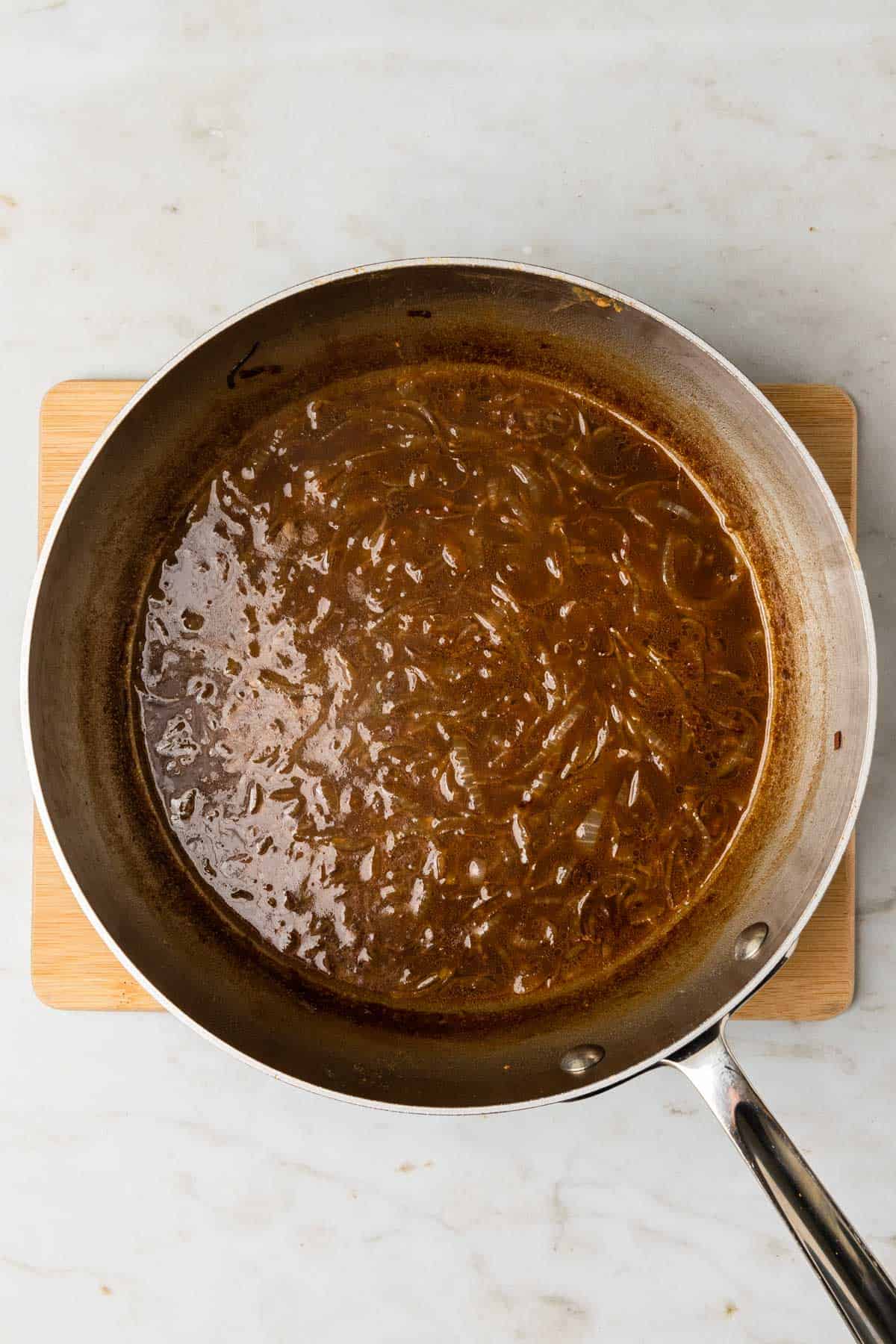 beef broth added to make gravy