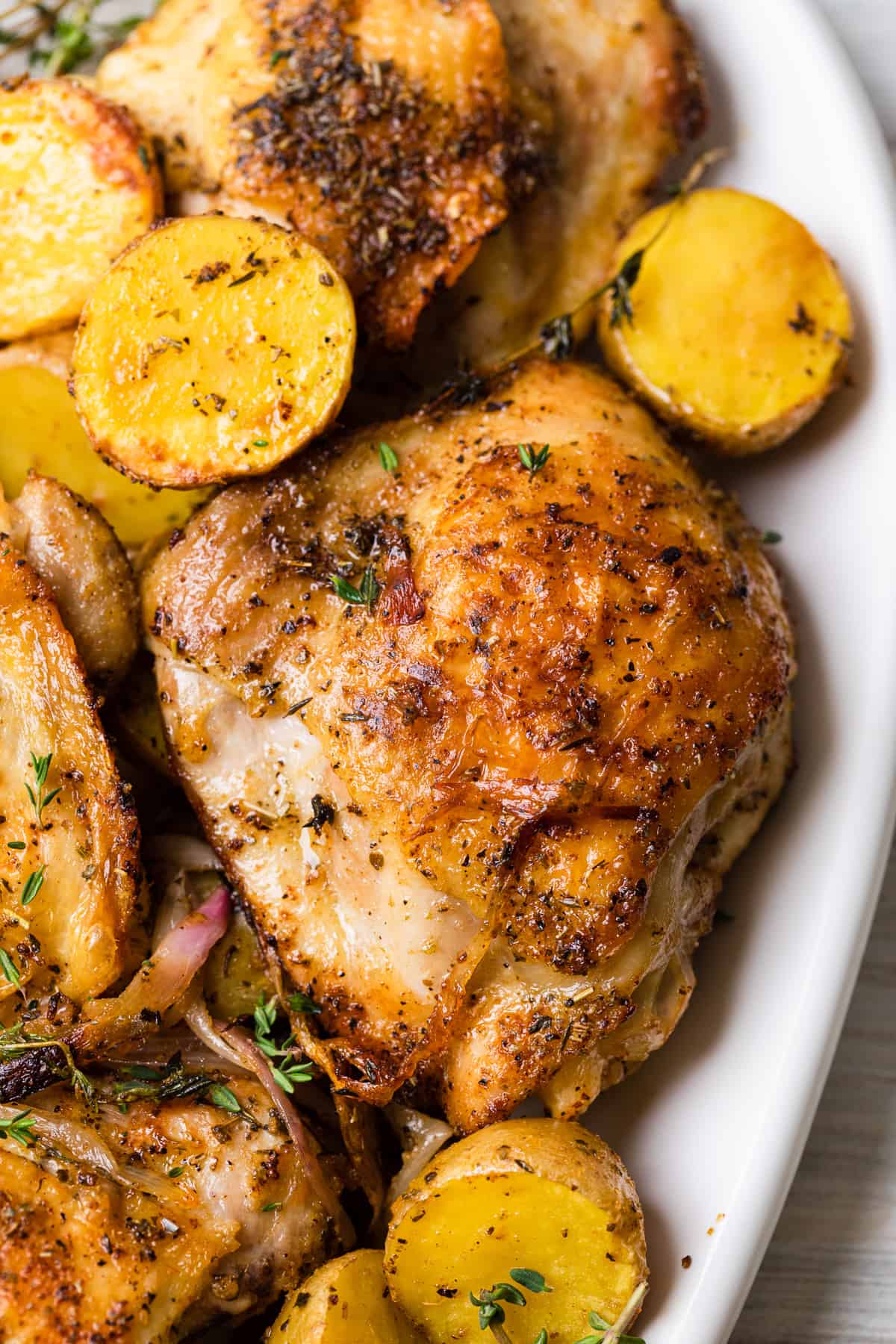 Juicy Air Fryer Chicken Thighs and Crispy Potatoes The Travel Palate