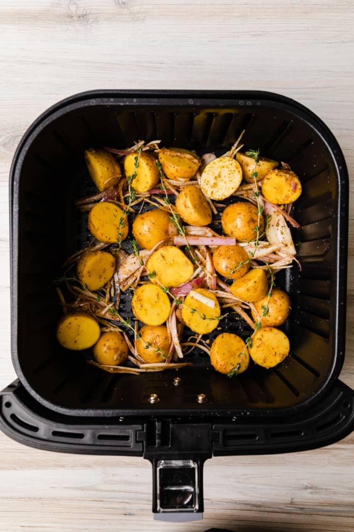 Juicy Air Fryer Chicken Thighs and Crispy Potatoes The Travel Palate