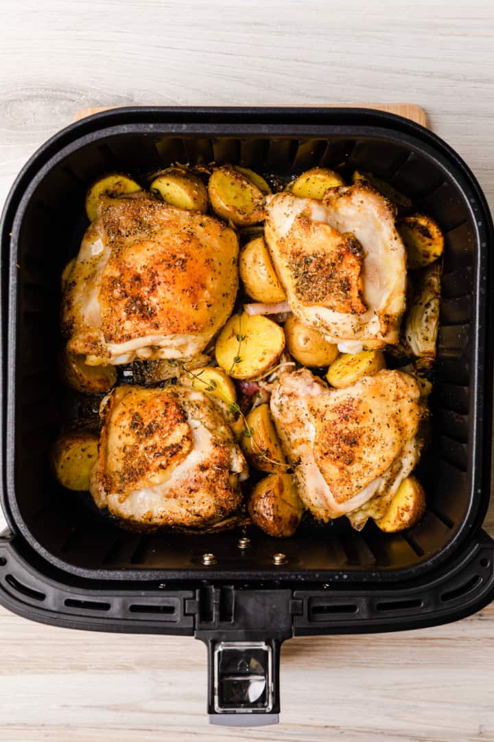 Juicy Air Fryer Chicken Thighs and Crispy Potatoes The Travel Palate
