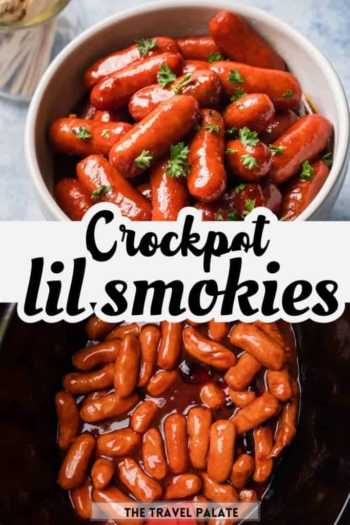 crockpot lil smokies pin image for pinterest