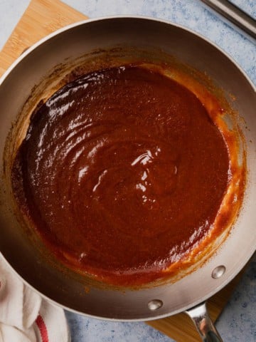 the completed bbq sauce with ketchup recipe after cooking