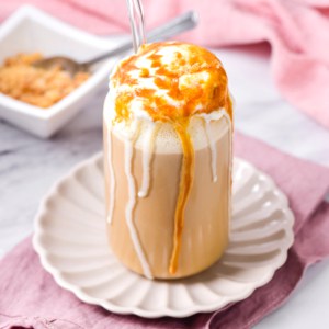 completed caramel ribbon crunch frappuccino recipe