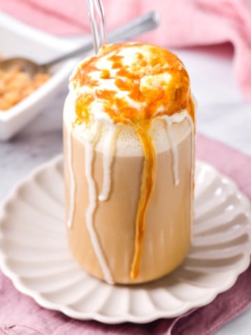 completed caramel ribbon crunch frappuccino recipe