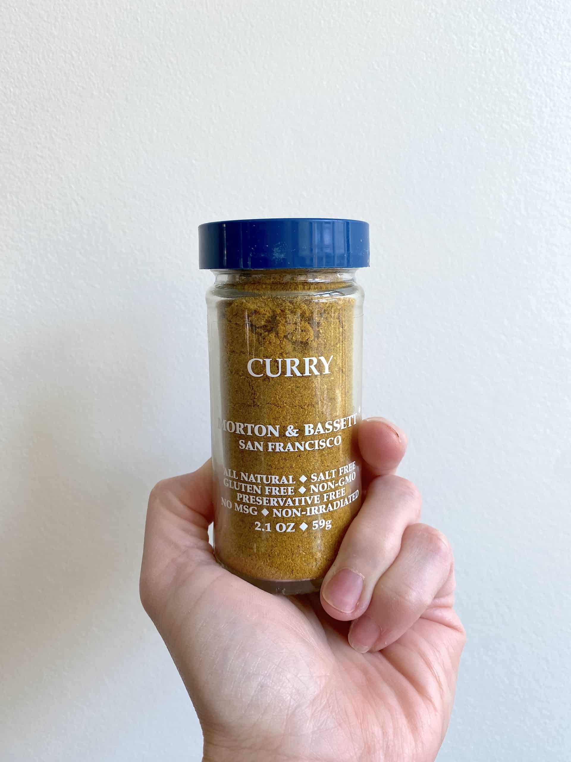 A jar of curry powder.