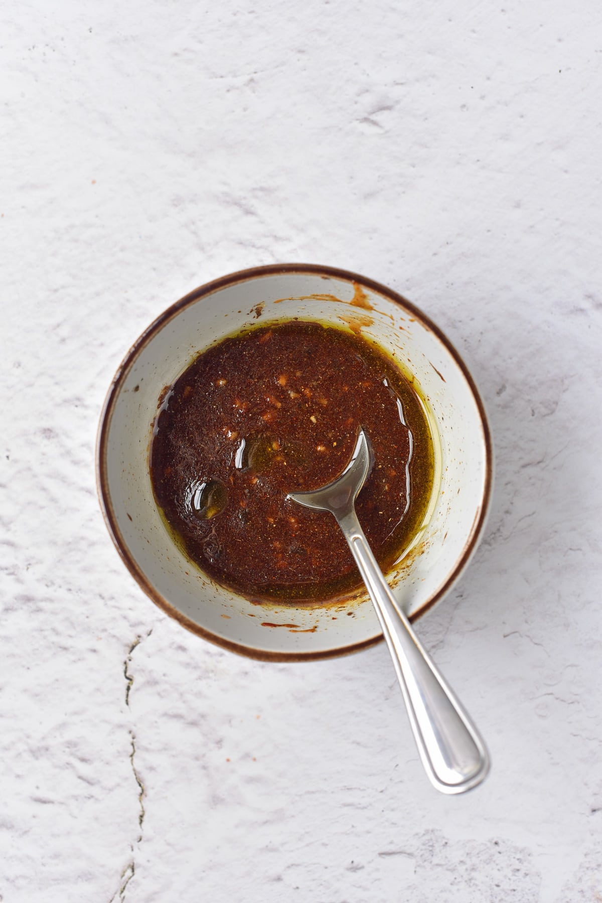 Making the marinade for salmon.