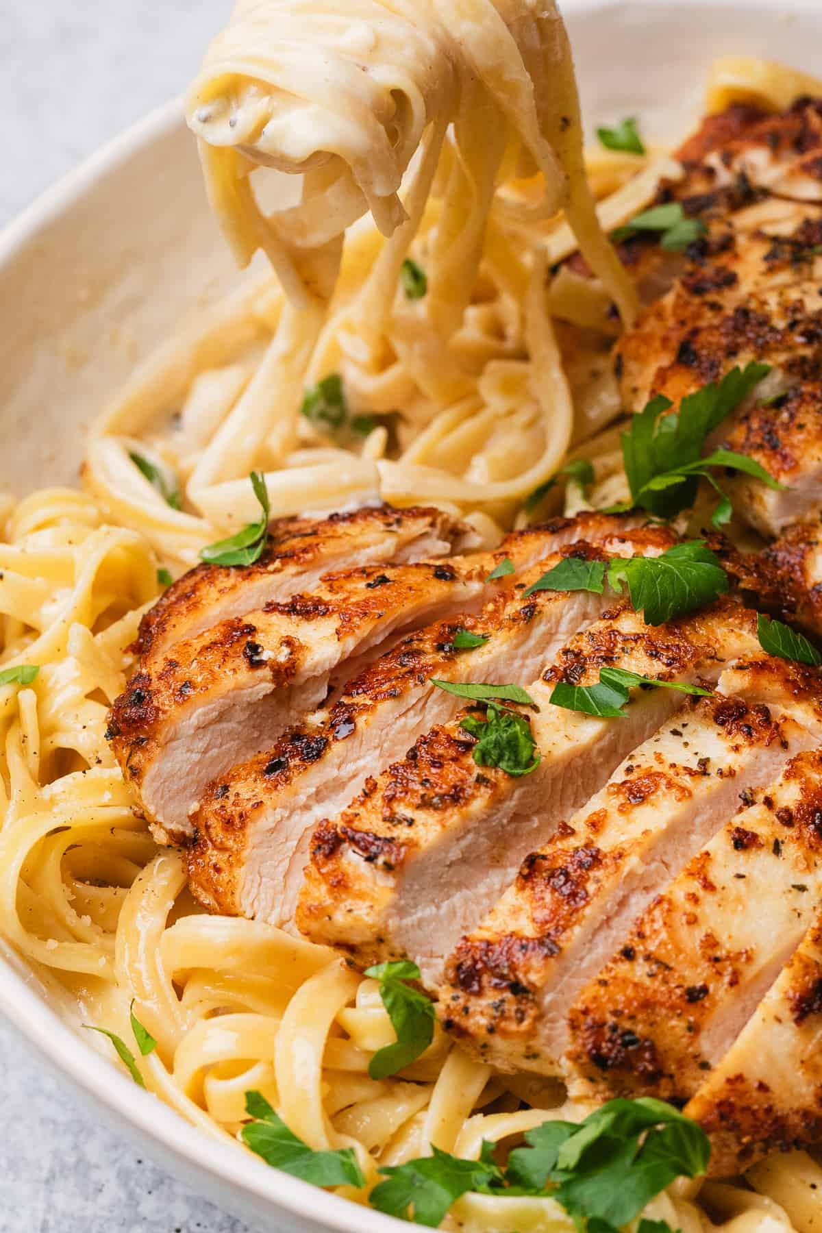 Chicken fettuccine alfredo recipe.