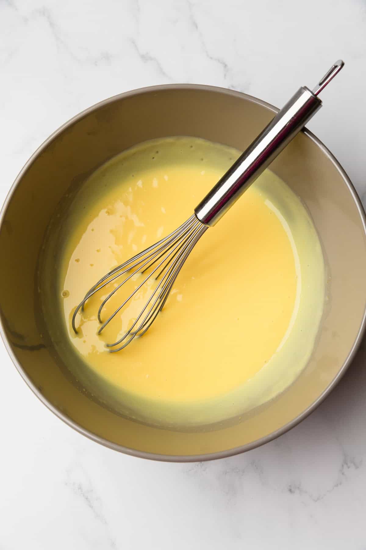 Making vanilla pudding.