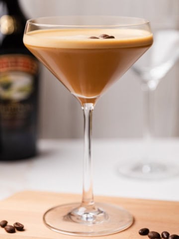 Espresso martini cocktail.
