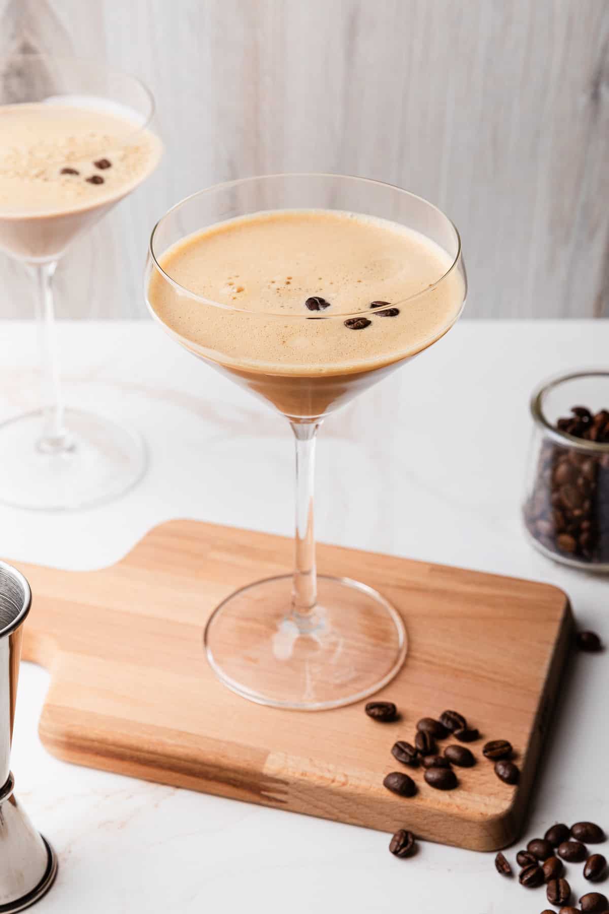 Two espresso martinis.