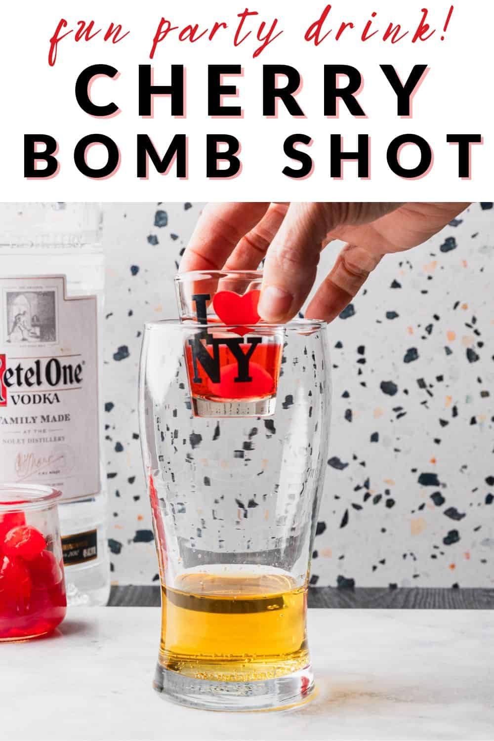 3 Ingredient Cherry Bomb Shot (Simple Party Shooter) - The Travel Palate