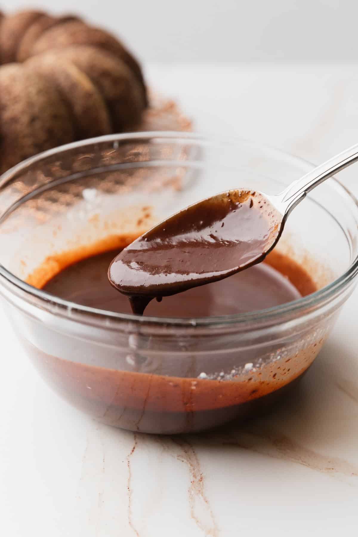 A smooth chocolate ganache.