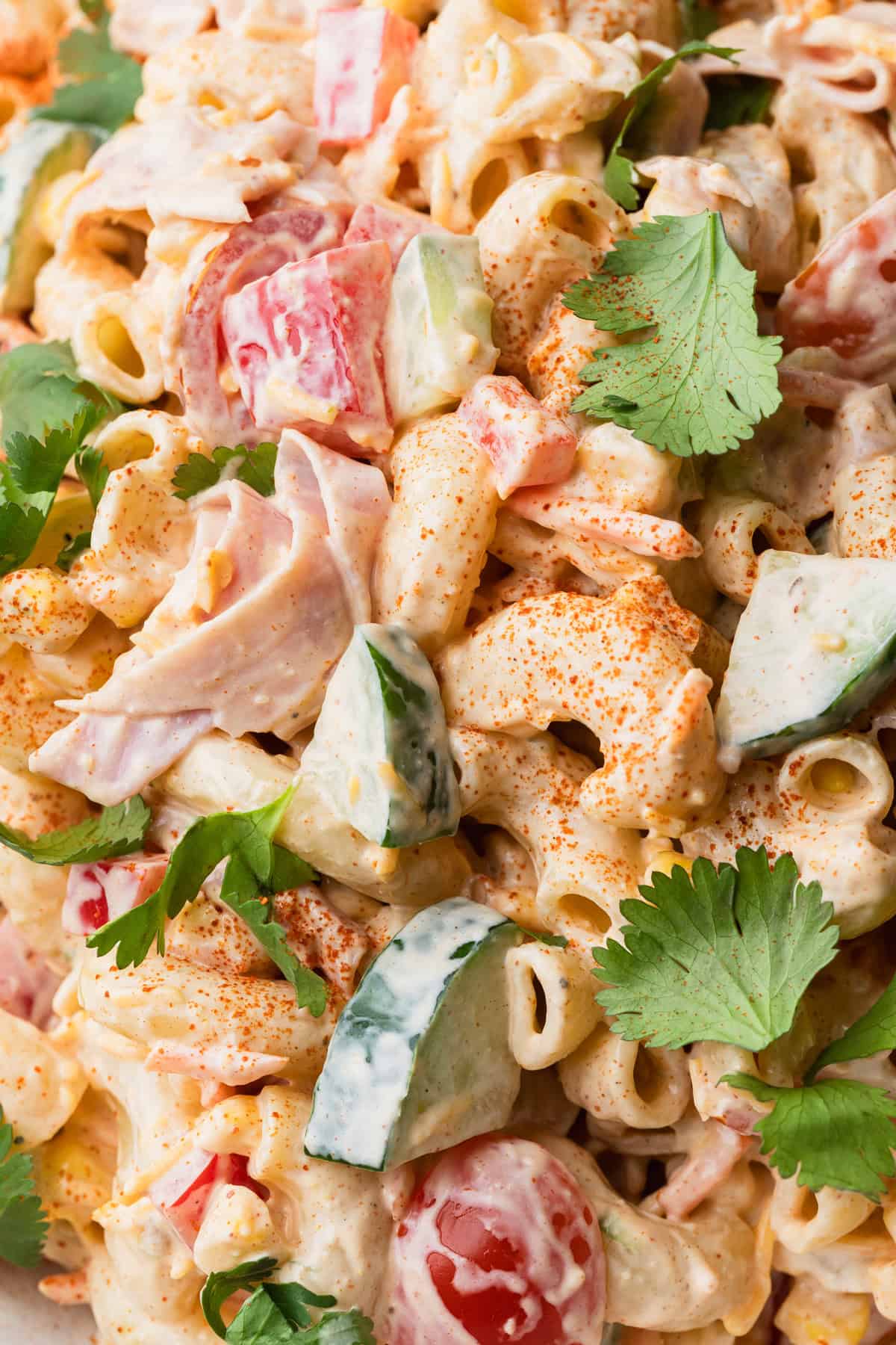 Mexican macaroni pasta salad.