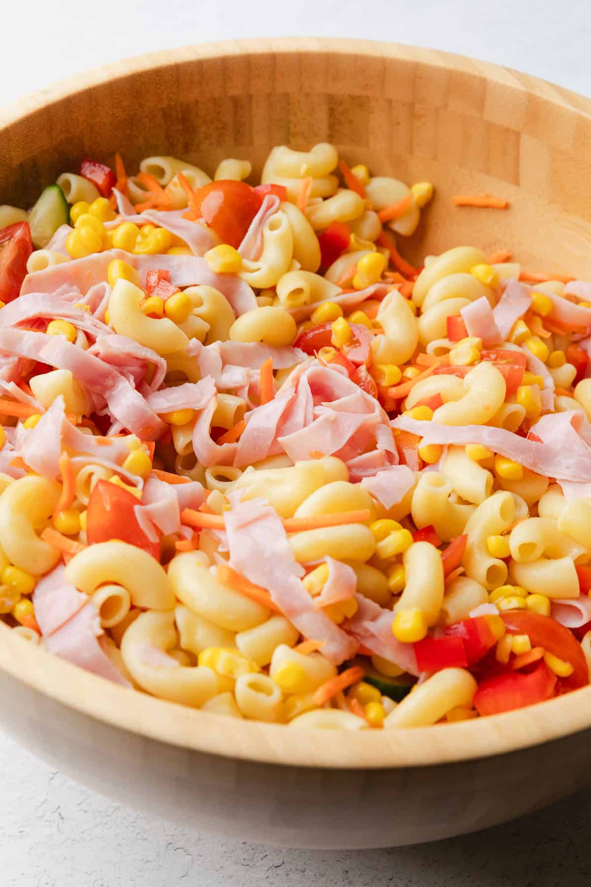 Mixed salad ingredients.
