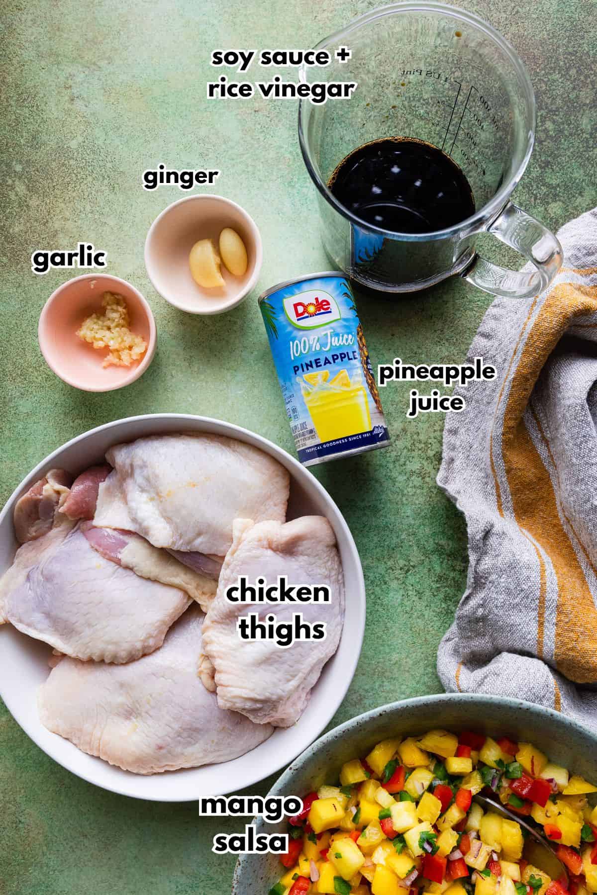 Ingredients to make the recipe.