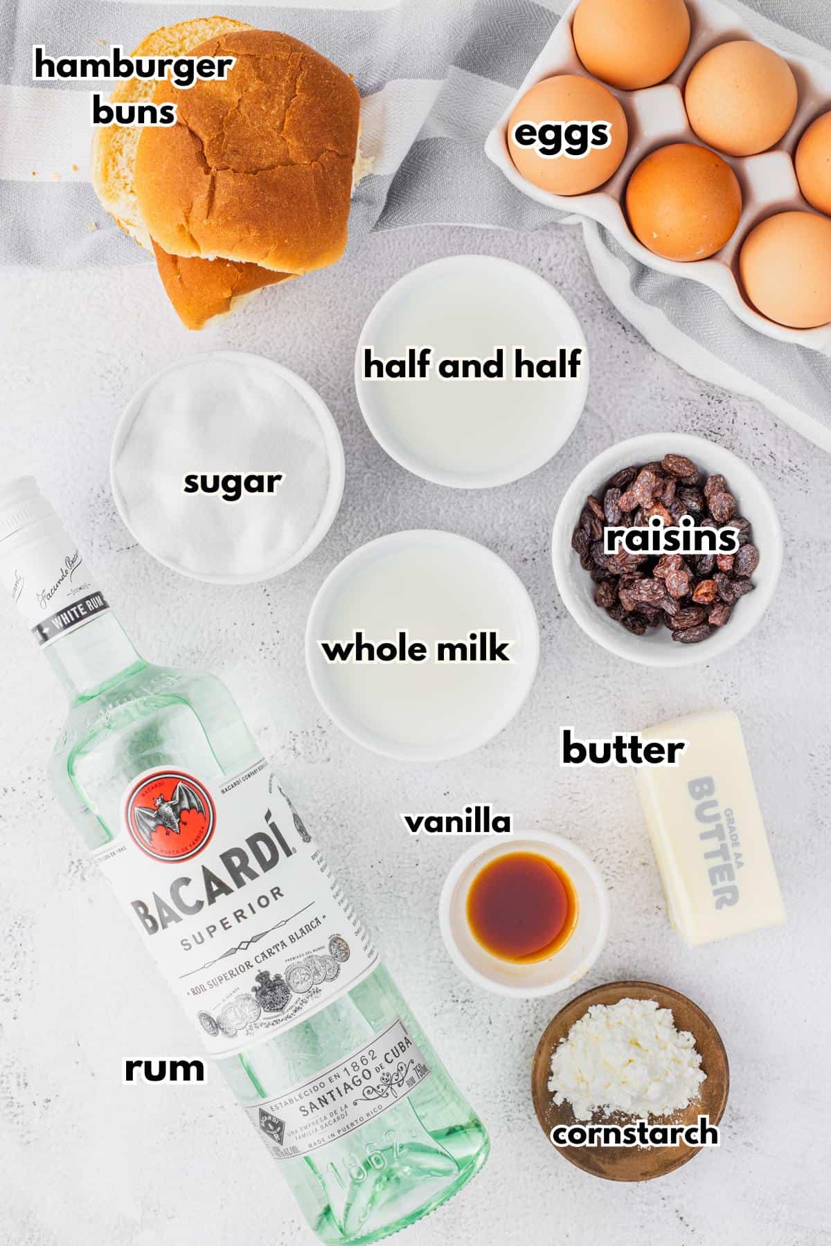 Ingredients to make the recipe.