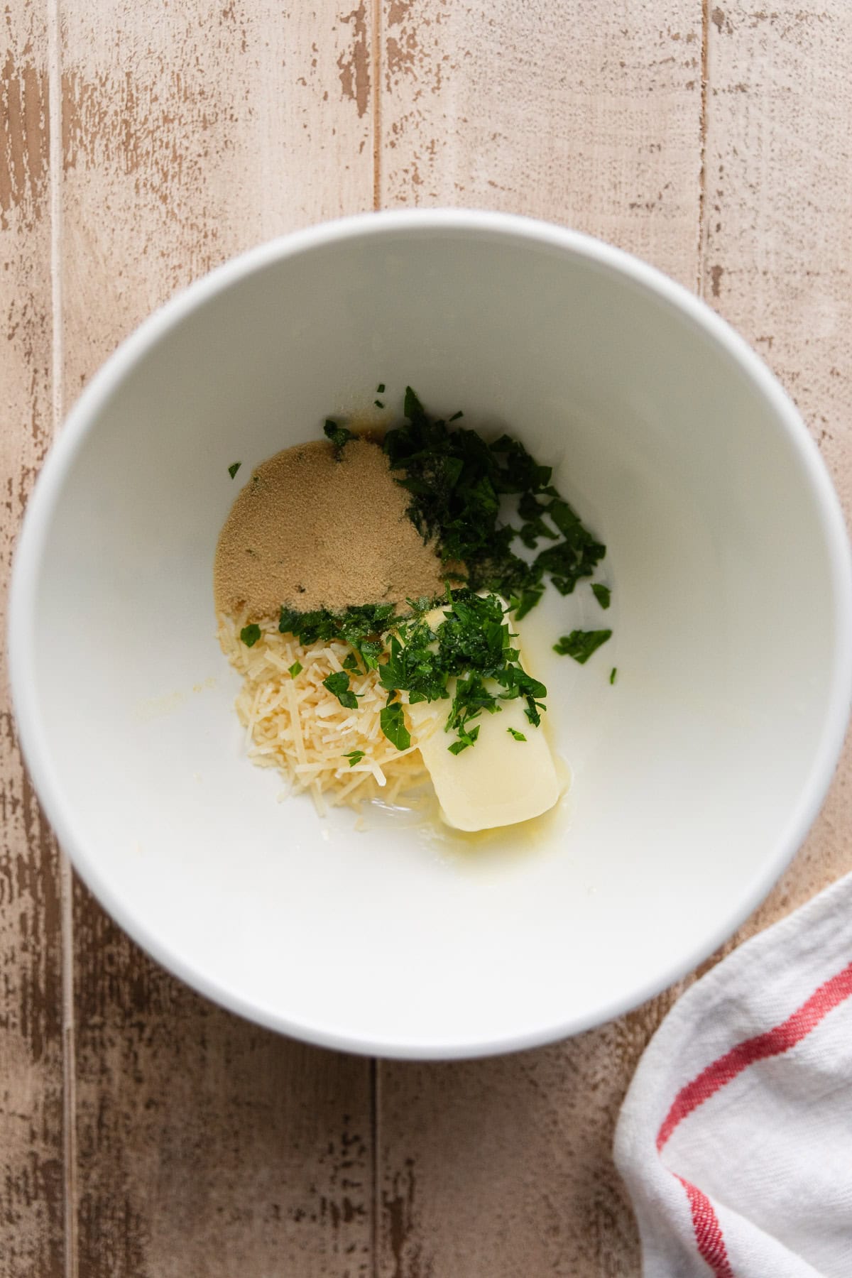 Making garlic butter.