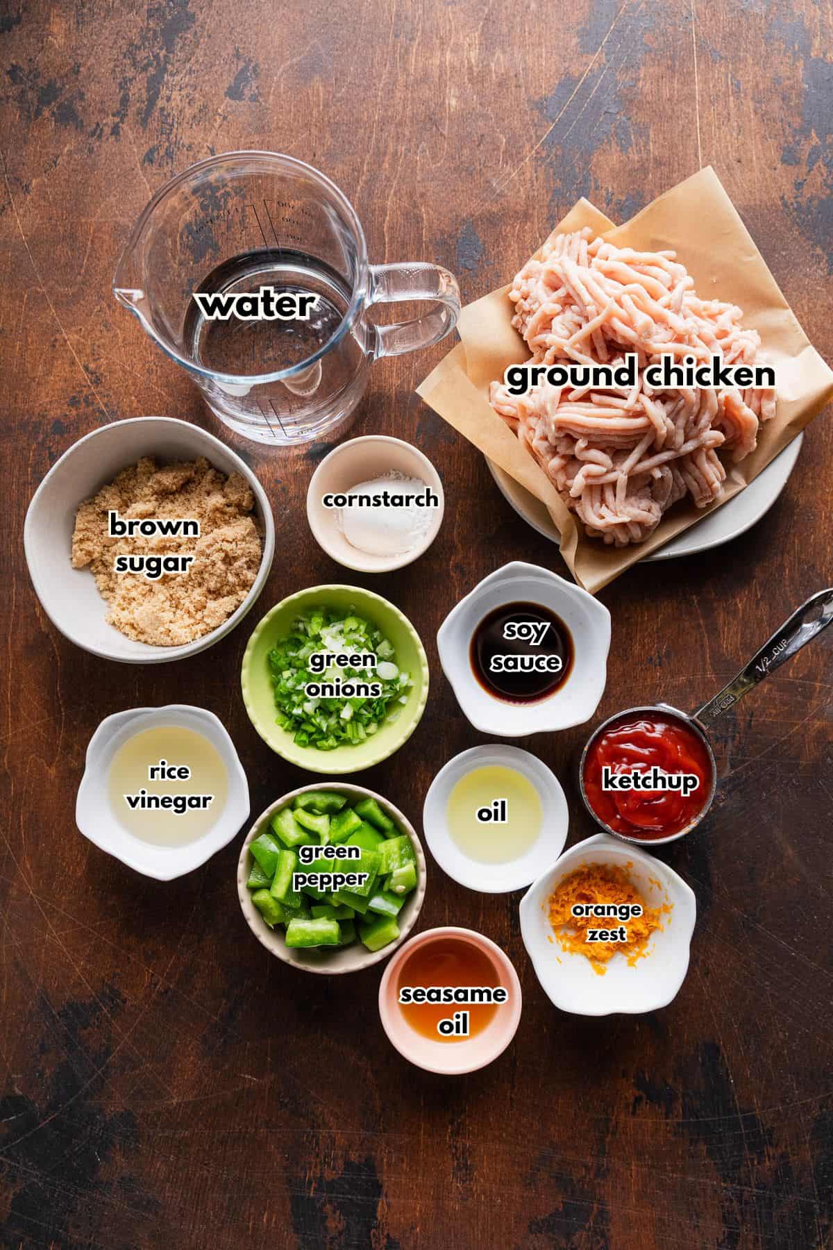 Ingredients to make the recipe.