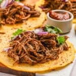 Mexican barbacoa made in a crockpot.