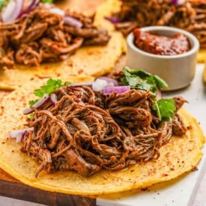 Mexican barbacoa made in a crockpot.