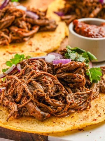Mexican barbacoa made in a crockpot.