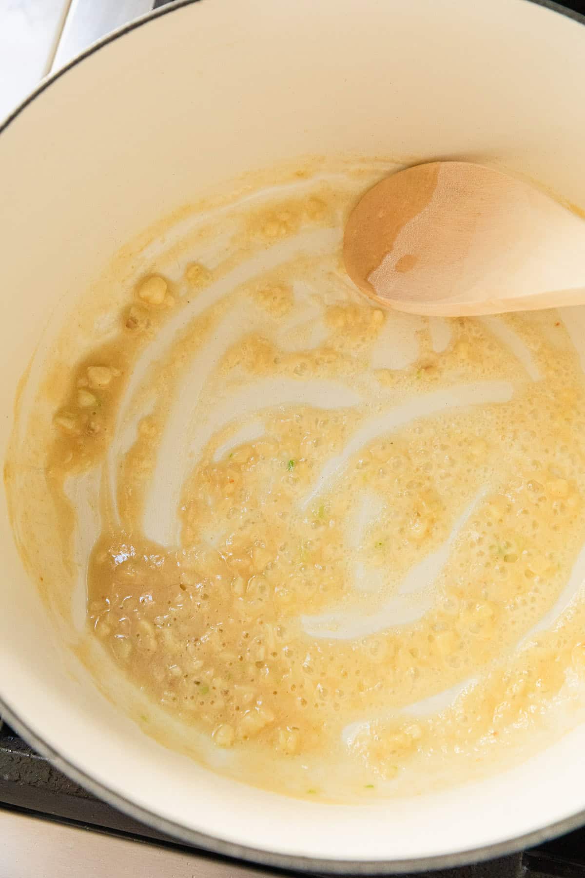 Making the roux.