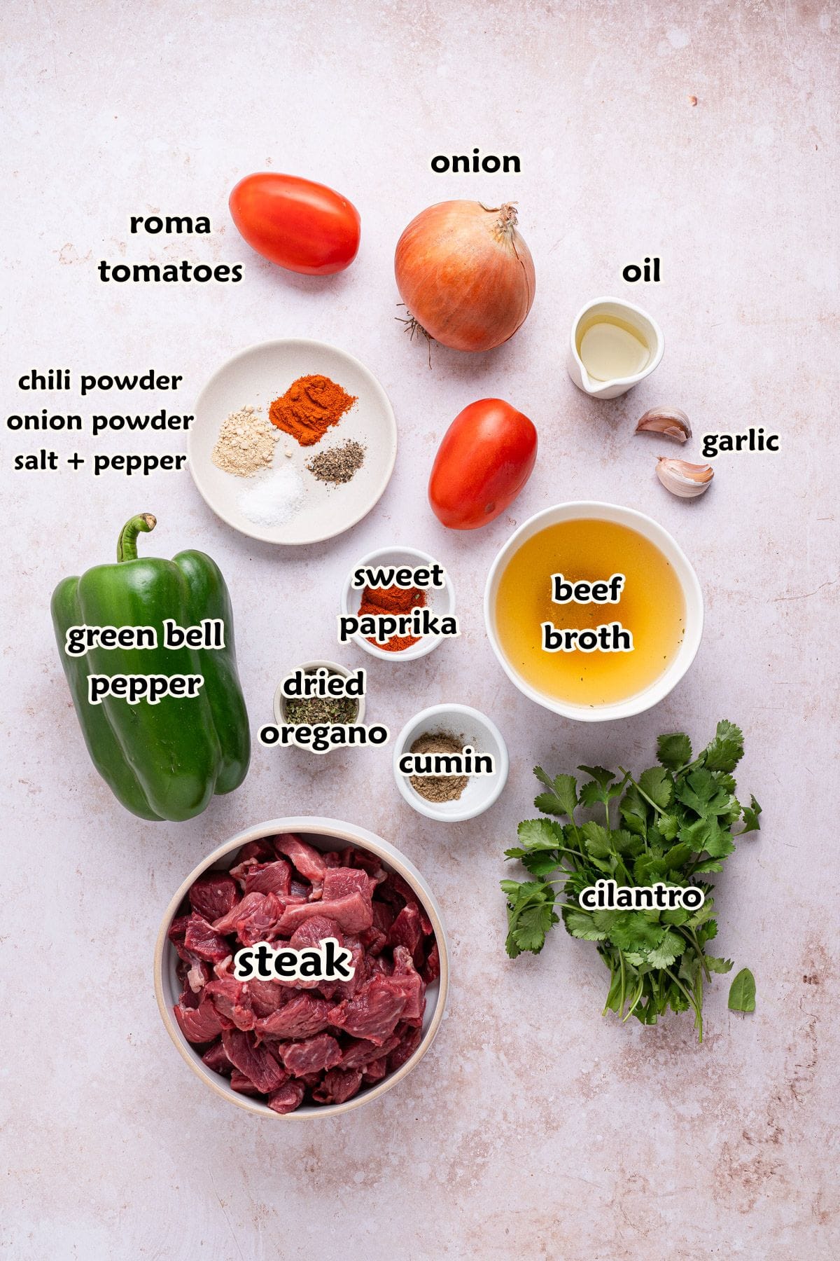 Ingredients to make the recipe.