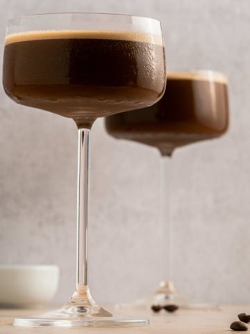 2 Chocolate espresso martinis.