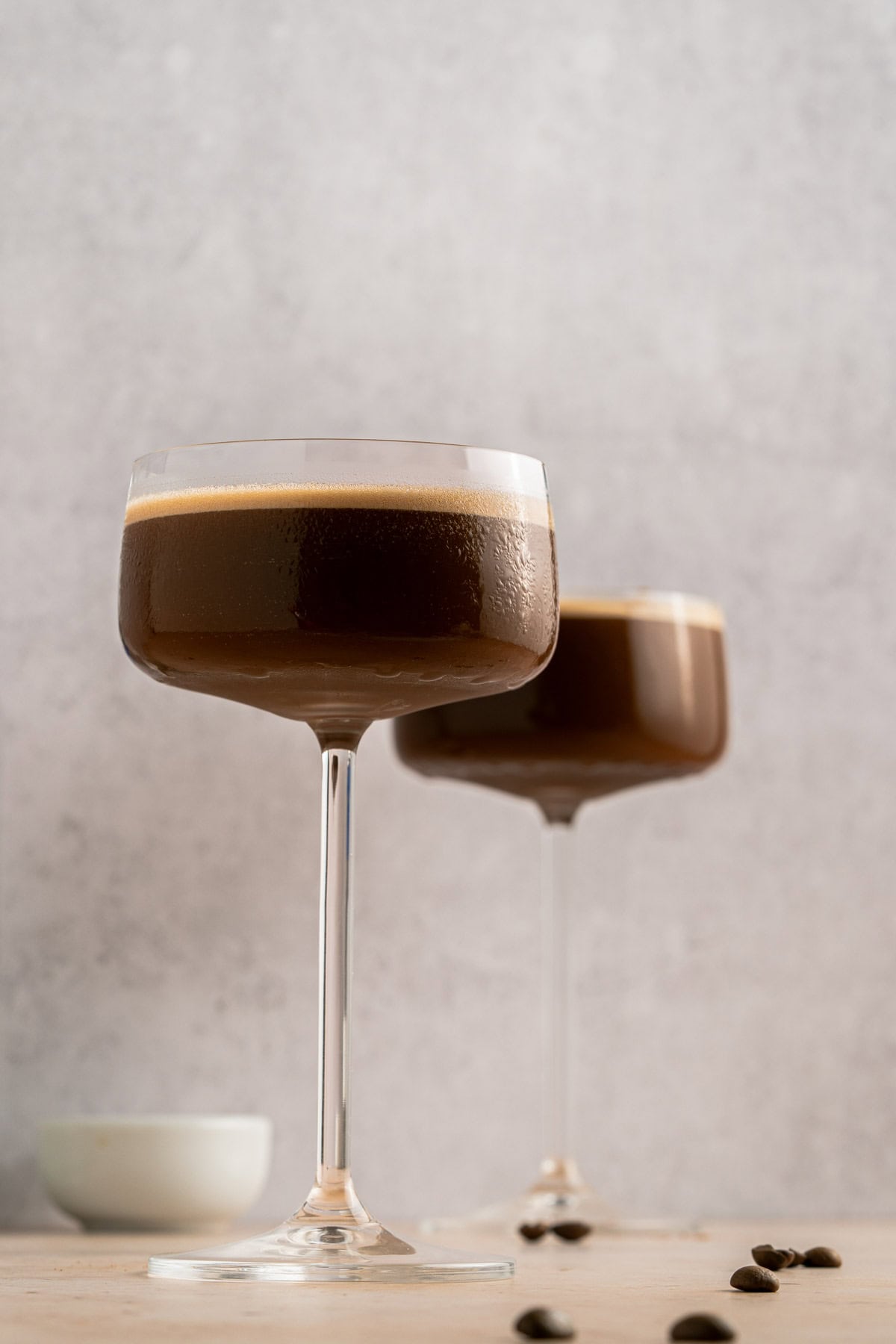 2 completed Chocolate espresso martinis.