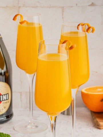 Prosecco mimosas.