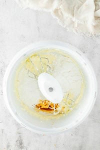 Mixing cream cheese frosting.