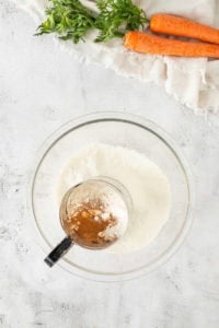 Dry ingredients in a bowl.