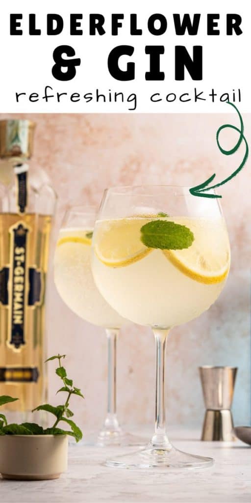 A cocktail image with text overlay for pinterest.