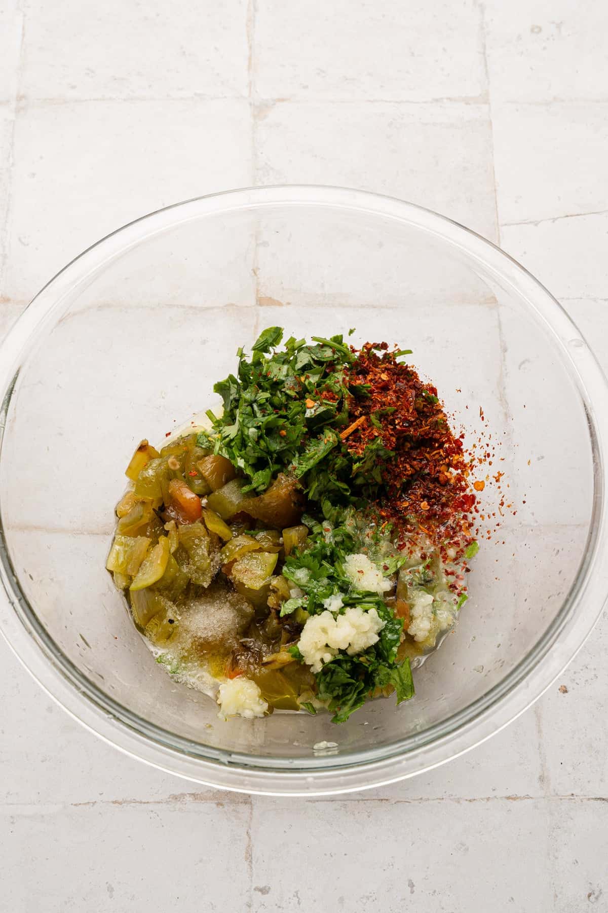 The marinade in a small bowl.